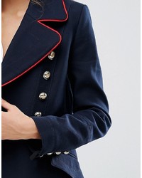 Женское темно-синее пальто от Mango