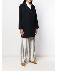 Женское темно-синее пальто от Theory