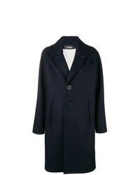 Женское темно-синее пальто от Dsquared2