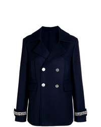 Женское темно-синее пальто от Ermanno Scervino
