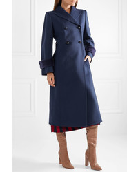 Женское темно-синее пальто от Fendi