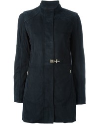 Женское темно-синее пальто от Fay
