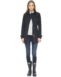 Женское темно-синее пальто от Woolrich