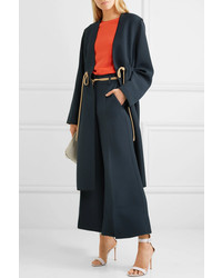 Женское темно-синее пальто от Roksanda