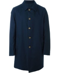 Мужское темно-синее пальто от Giorgio Armani