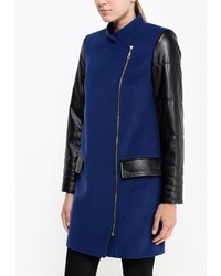 Женское темно-синее пальто от Grand Style