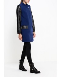 Женское темно-синее пальто от Grand Style