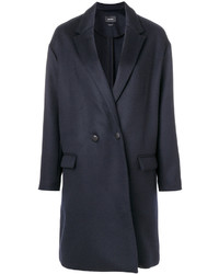 Женское темно-синее пальто от Isabel Marant