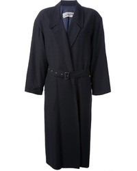 Женское темно-синее пальто от Jean Paul Gaultier