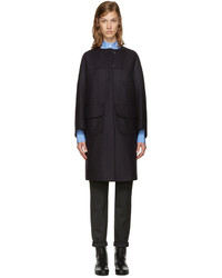 Женское темно-синее пальто от Jil Sander Navy