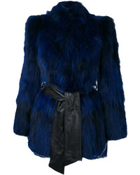Женское темно-синее пальто от Just Cavalli