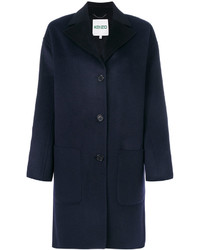 Женское темно-синее пальто от Kenzo