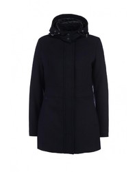 Женское темно-синее пальто от Lacoste