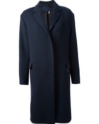 Женское темно-синее пальто от Lanvin
