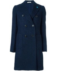 Женское темно-синее пальто от Lardini