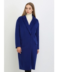 Женское темно-синее пальто от Lea Vinci