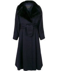 Женское темно-синее пальто от Max Mara