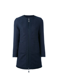 Женское темно-синее пальто от Moncler