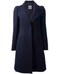 Женское темно-синее пальто от Moschino