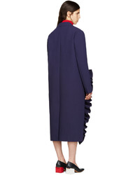 Женское темно-синее пальто от MSGM