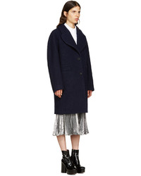 Женское темно-синее пальто от Carven