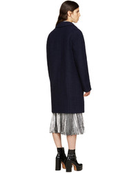 Женское темно-синее пальто от Carven