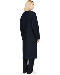 Женское темно-синее пальто от Jacquemus