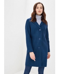 Женское темно-синее пальто от Ovelli