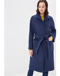 Женское темно-синее пальто от Ovelli