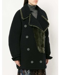 Женское темно-синее пальто от Kolor