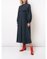 Женское темно-синее пальто от Ganni