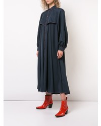 Женское темно-синее пальто от Ganni