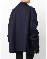 Женское темно-синее пальто от Maison Margiela