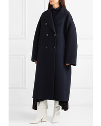 Женское темно-синее пальто от Jil Sander