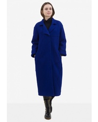 Женское темно-синее пальто от Pavel Yerokin