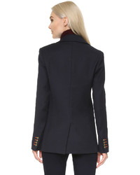 Женское темно-синее пальто от Veronica Beard