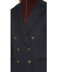 Женское темно-синее пальто от Veronica Beard