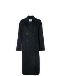 Женское темно-синее пальто от Prada