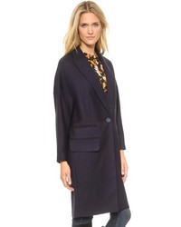 Женское темно-синее пальто от By Malene Birger