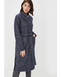 Женское темно-синее пальто от Rosso Style