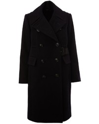 Женское темно-синее пальто от Sacai