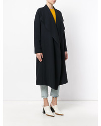 Женское темно-синее пальто от Forte Forte