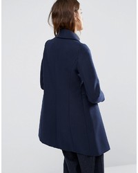 Женское темно-синее пальто от Warehouse