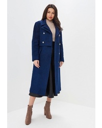 Женское темно-синее пальто от Style national