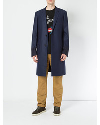 Мужское темно-синее пальто от Lanvin