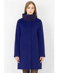 Женское темно-синее пальто от Trifo