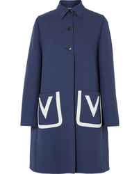 Женское темно-синее пальто от Valentino