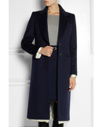 Женское темно-синее пальто от Alexander McQueen