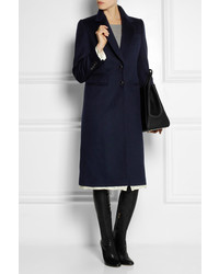 Женское темно-синее пальто от Alexander McQueen