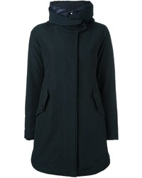 Женское темно-синее пальто от Woolrich